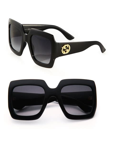 oversized women gucci sunglasses|gucci 54mm oversized square sunglasses.